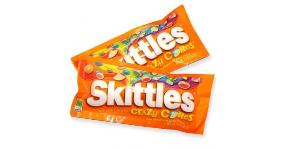 These bitesize candies look like traditional Skittles candies 